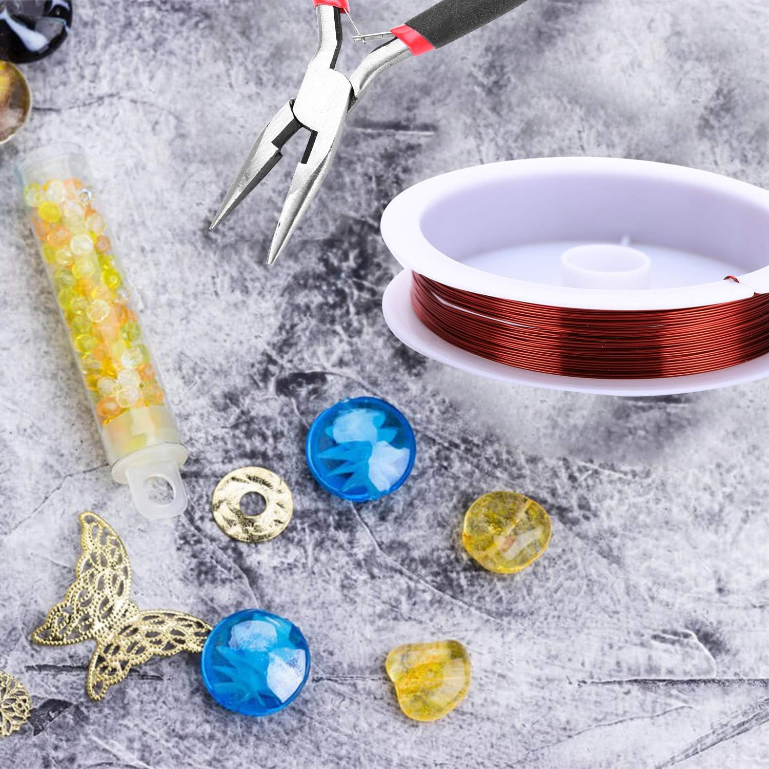 DesignerBox 6 Pack Jewelry Beading Wires with 2 Pack Cutting Pliers - Image 5
