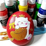 Artecho 18 Color Acrylic Paint Set 2 oz with 10 Brushes Non-Toxic view 5