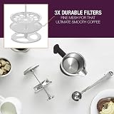 andrew james Cafetiere 350ml Double Walled Stainless Steel Gift Set view 8