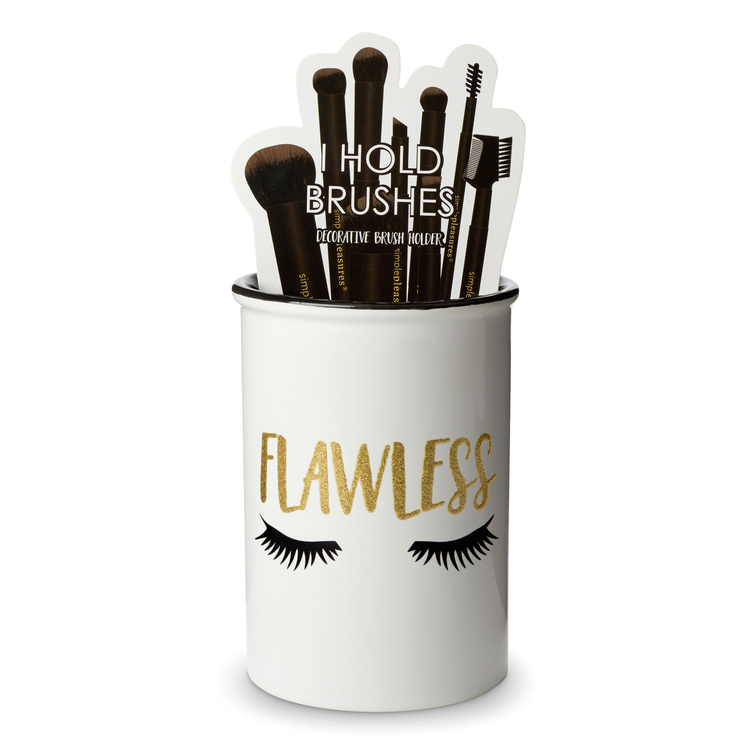 Tricoastal Design Ceramic Makeup Brush Holder Storage