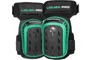 LIDUEN PRO Knee Pads for Work,Construction, Gardening, Cleaning, Flooring and Garage - Heavy Duty Support Kneepads for Men wi