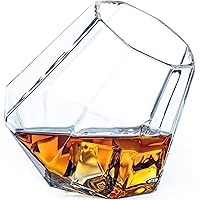 Dragon Glassware Diamond Whiskey Glasses, Lead-Free Crystal Clear Glass, 10-Ounce, Comes in Luxury Gift Packaging, Set…