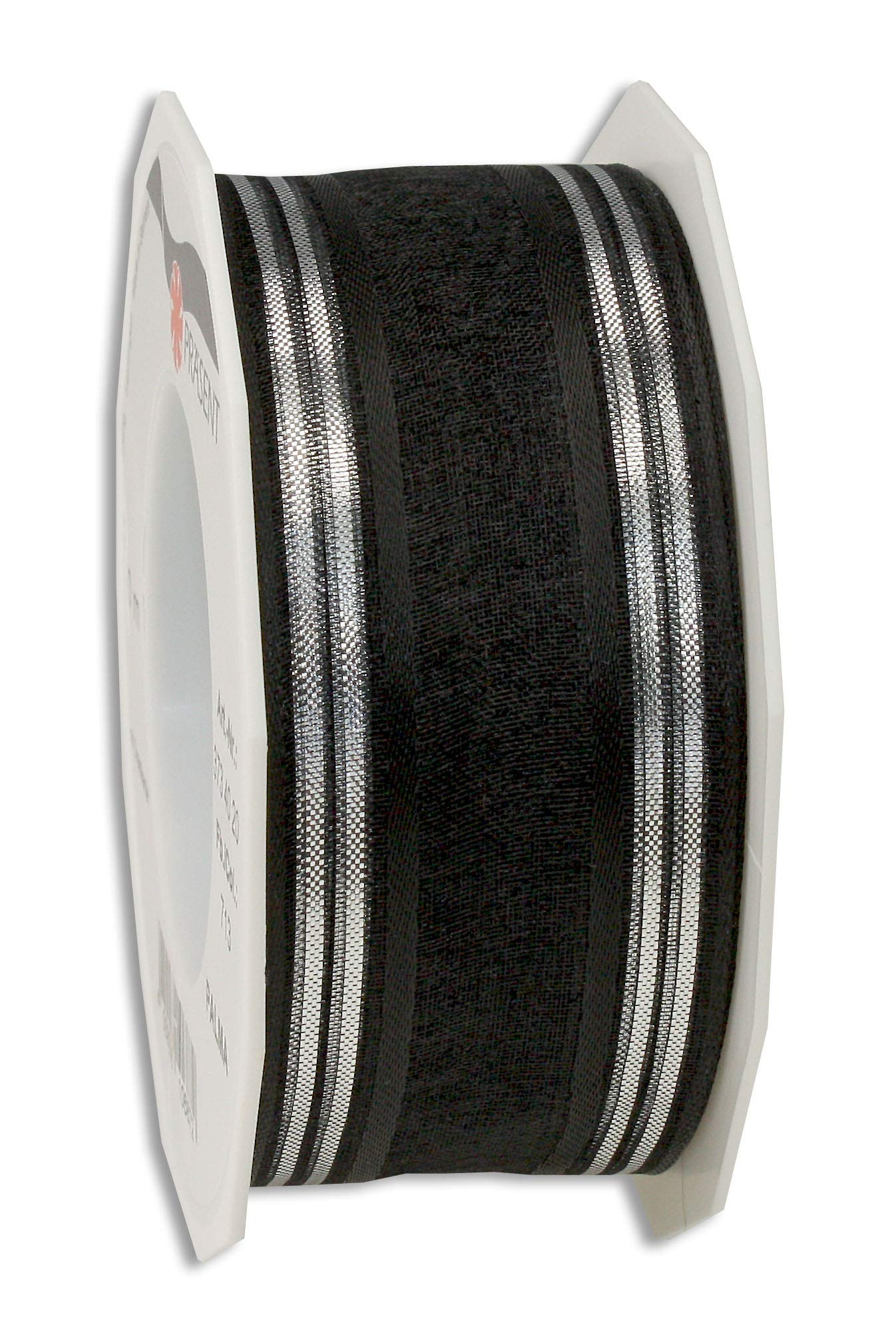Präsent - Palma Mourning Ribbon Black-Silver 40 mm Width, 20 m Length — image 1