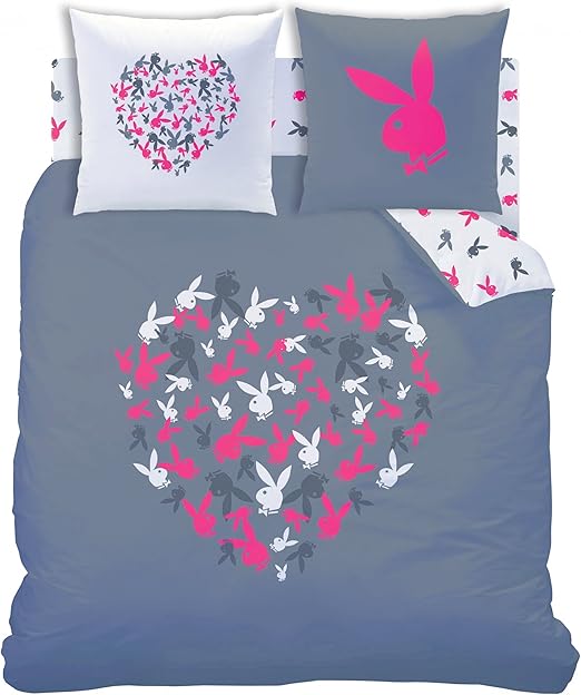Playboy Double Duvet Reversible Love Duvet Cover 220 x 240 cm Amazon