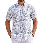 COOFANDY Mens Hawaiian Shirts Short Sleeve Tropical Button Down Shirts Floral Summer Beach Shirt