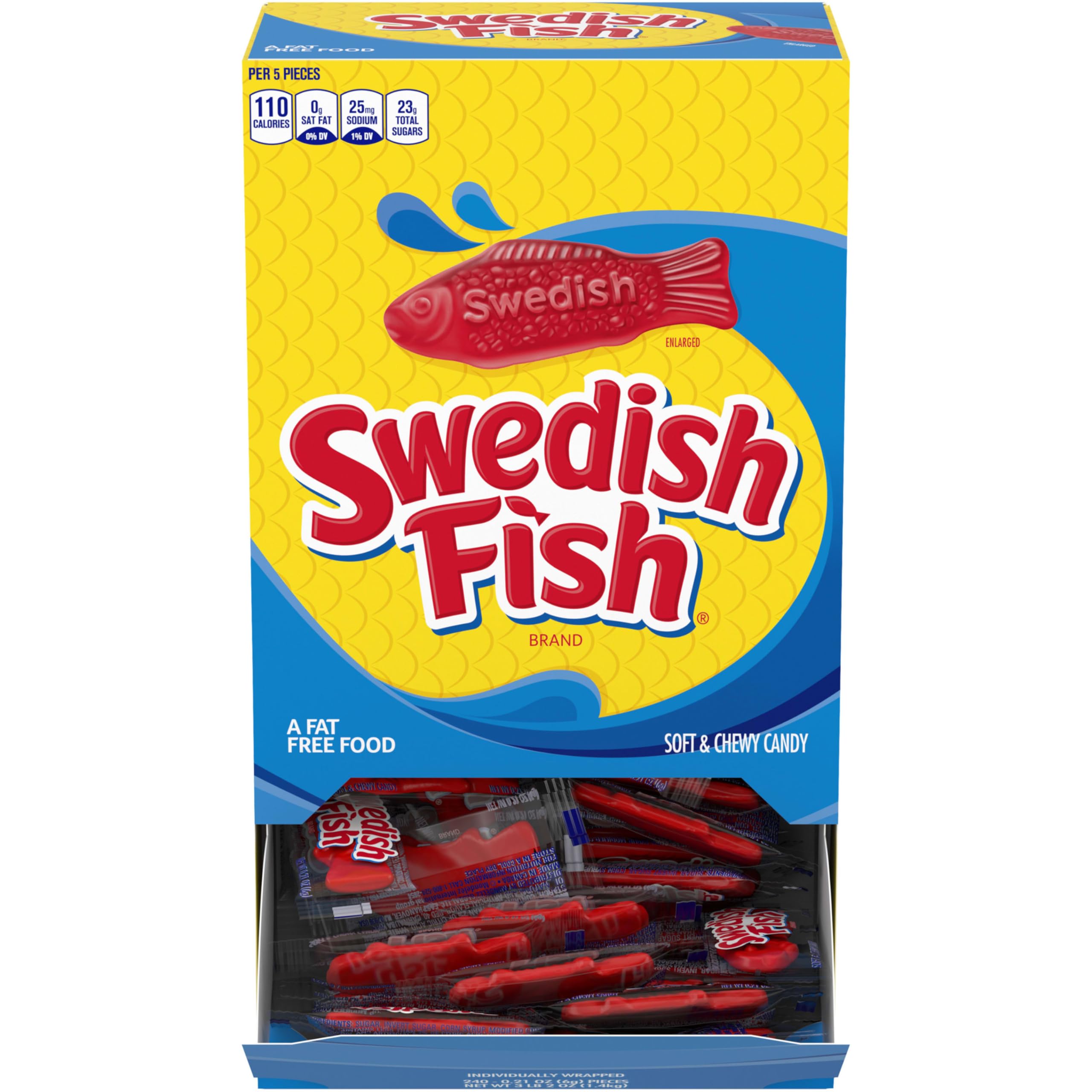 Photo 1 of *BBD Jan 11, 2026* SWEDISH FISH Individually Wrapped Soft & Chewy Candy, Bulk Candy, 240 Count Box