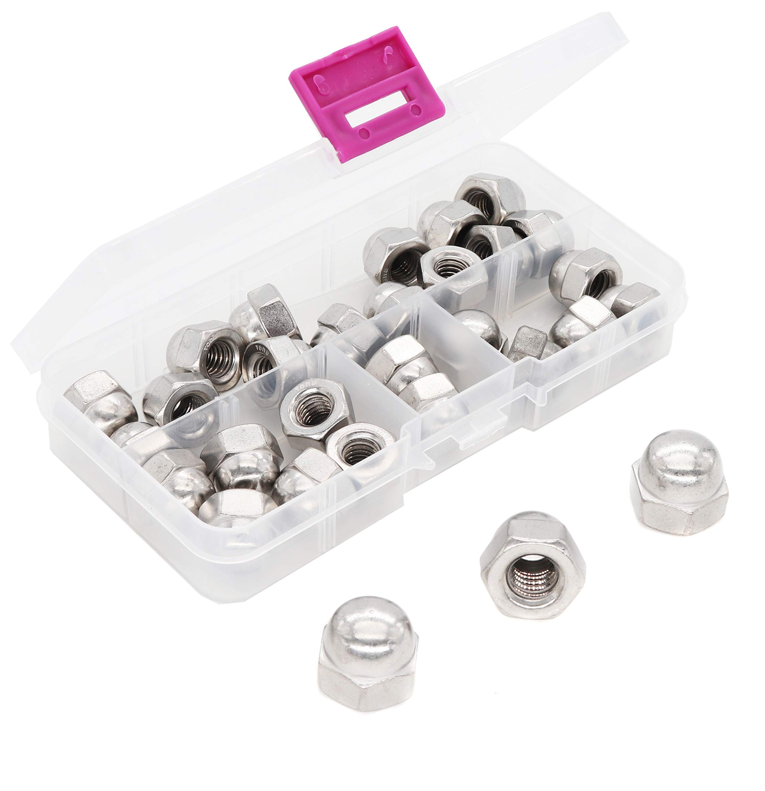 binifiMux 30pcs 5/16-18 Acorn Cap Nuts 304 Stainless Steel