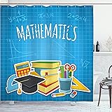 Ambesonne Mathematics Room Shower Curtain, Science