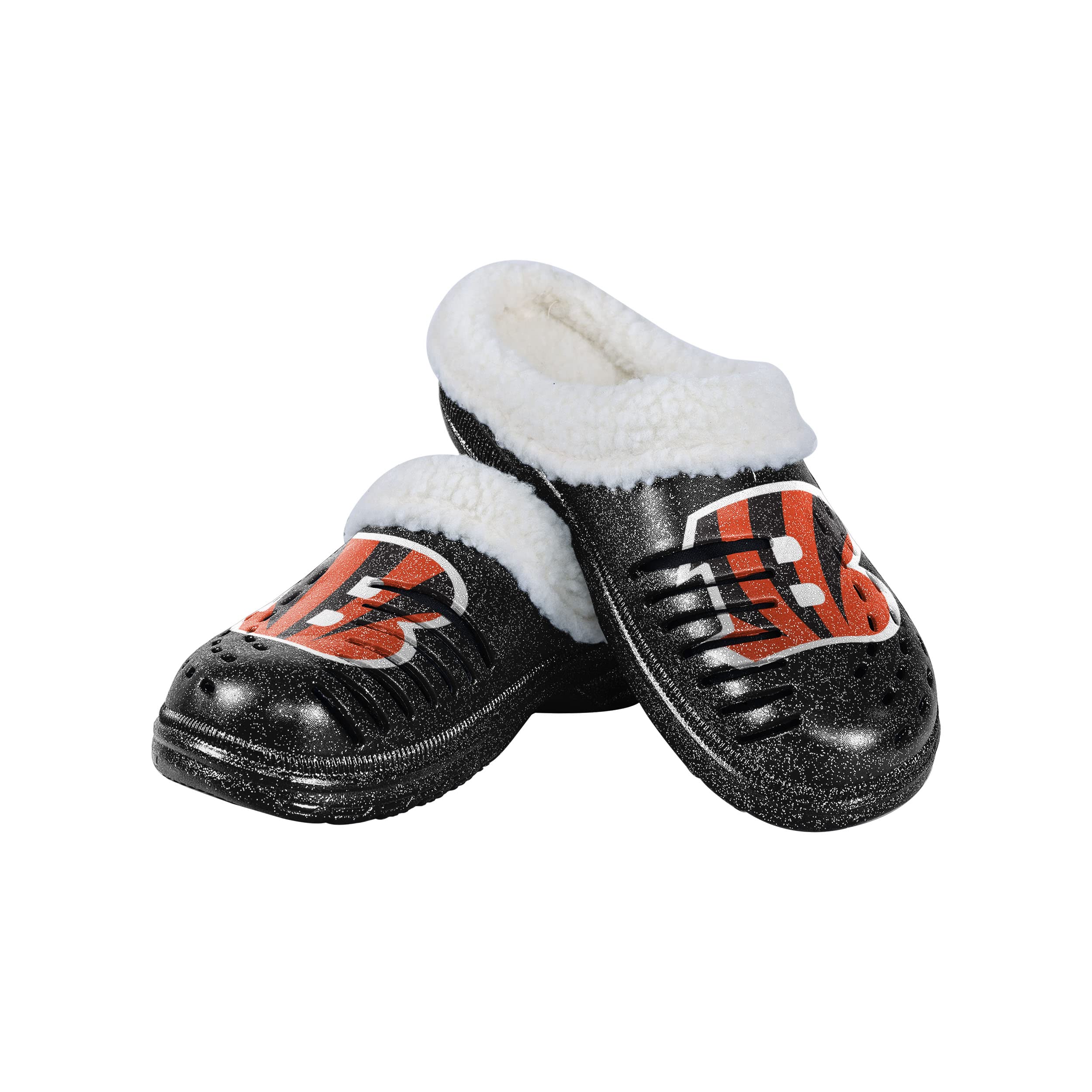 FOCO Cincinnati Bengals NFL Womens Sherpa Lined Glitter Clog - S Image
