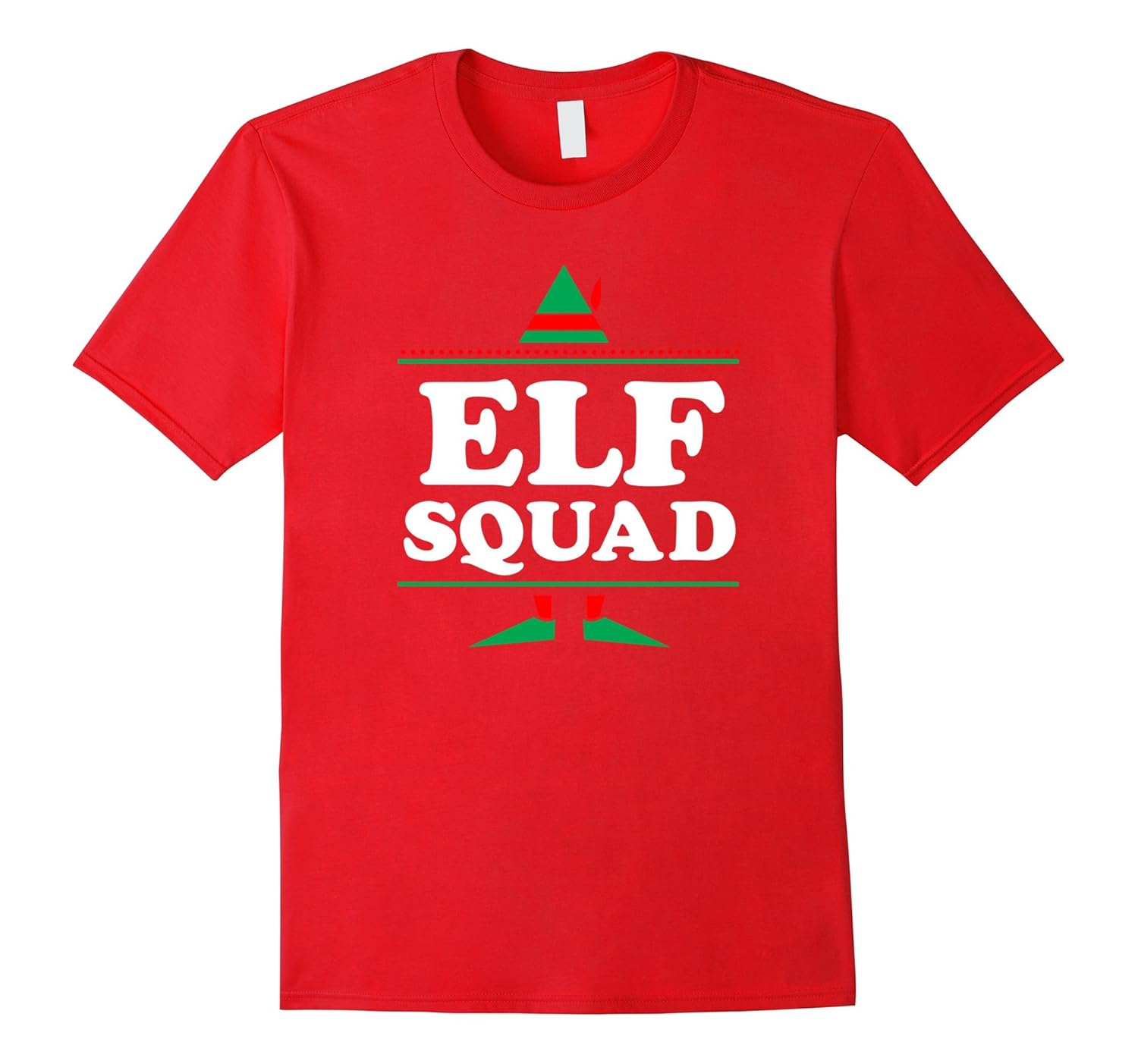 Christmas Elf Squad Holiday Family Group Matching T Shirts-Rose