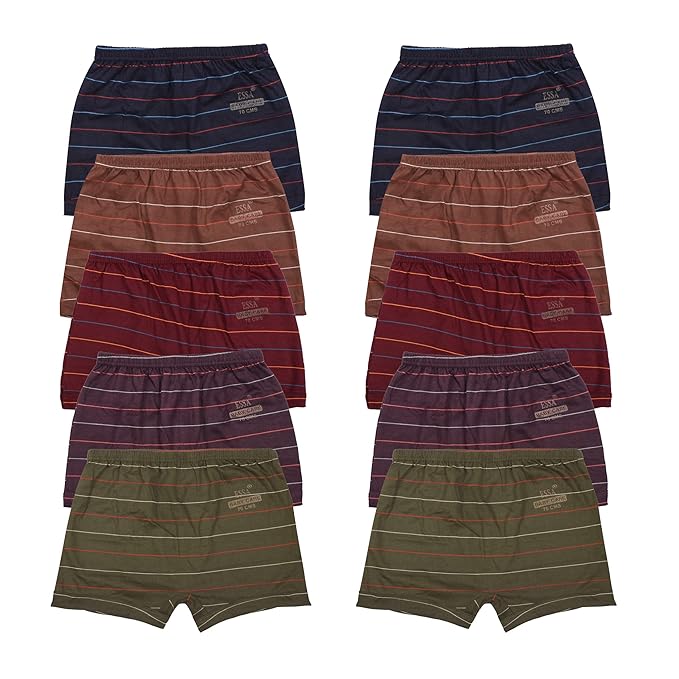 ESSA Boy's/Girl's Striped Drawer Unisex Underwear 10 PCS Combo Amazon