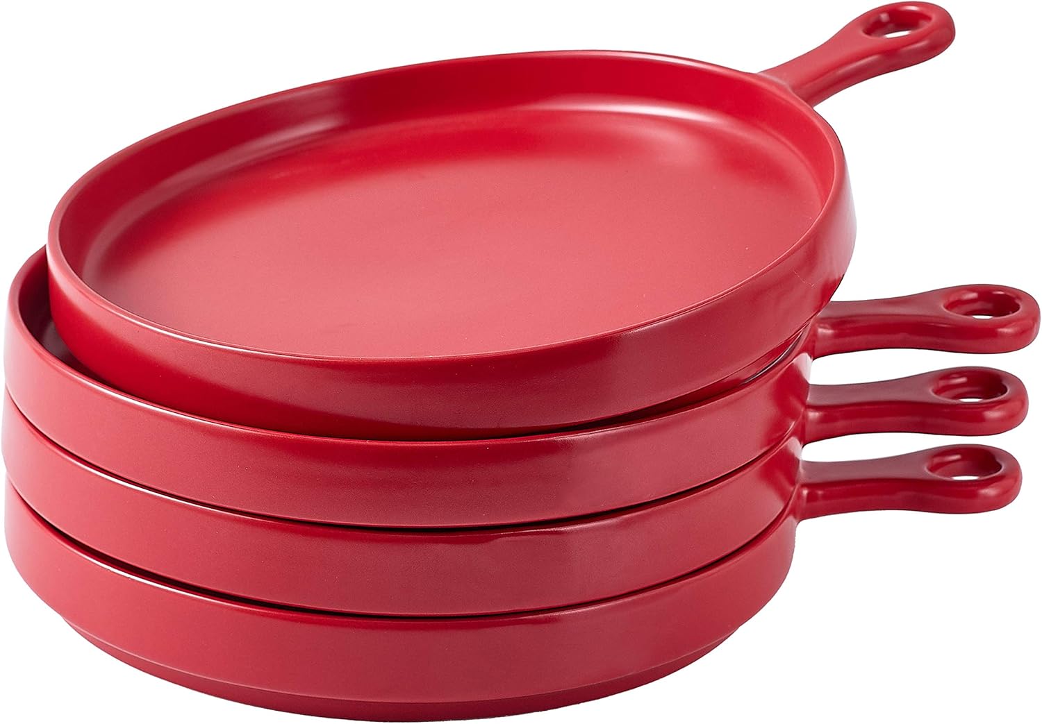 Bruntmor Set of 4, Porcelain 8 Inch Dinner Plates, Elegant Matte