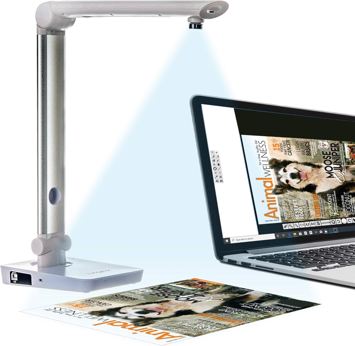 Longjoy Digital Portable Overhead USB Document Camera LV-1 Series LV-1010 (White) : Office Products