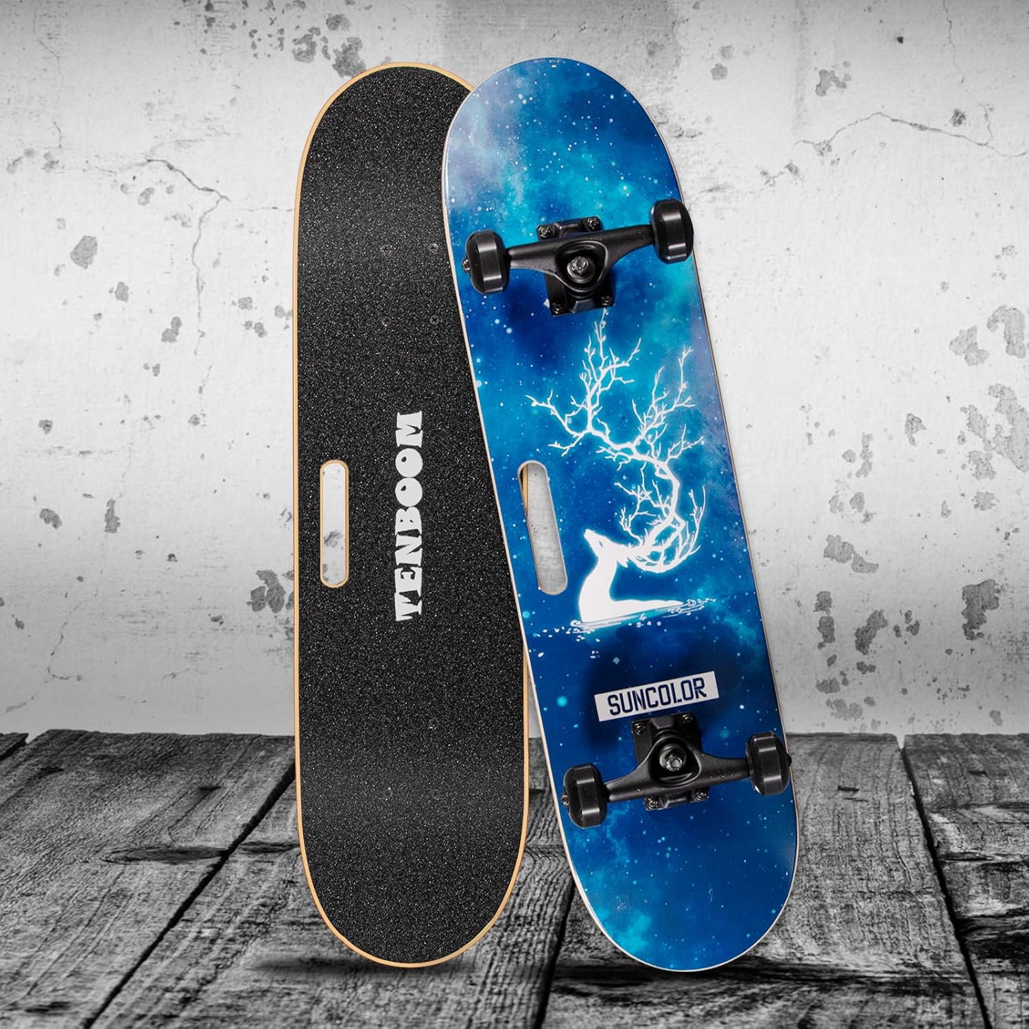 Amazon スケートボード 大人 スケボー 子供 初心者から上級者まで コンプリートボード 滑り止め メープル7層デッキ Abec9ペアリング 95aウィール おしゃれ カッコイイ 大人 若者 キッズ 子供用 誕生日 ギフト プレゼント 贈り物 Tenboom スケートボード本体