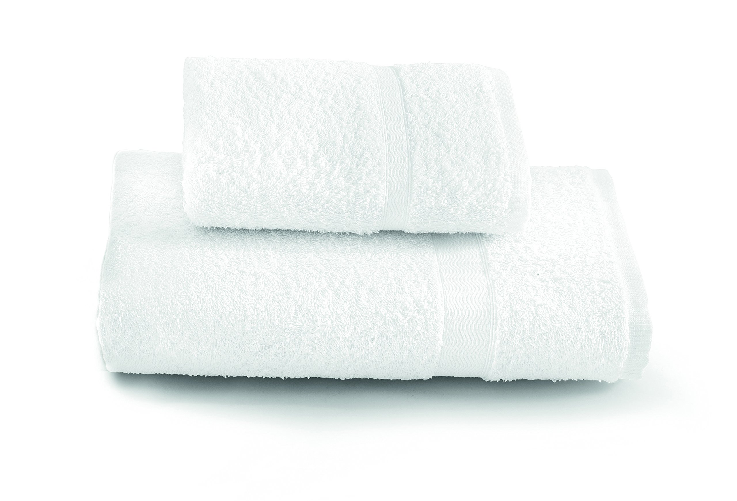 Gabel Plain Towel Set, 100% Cotton, 100 x 60 x 0.8 cm 100x60x0.8 cm Bianco