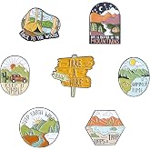 Outdoors Enamel Pins Set | 8 PCS Backpack Pins | Cute Lapel Pins For Jackets, Hats & Bags