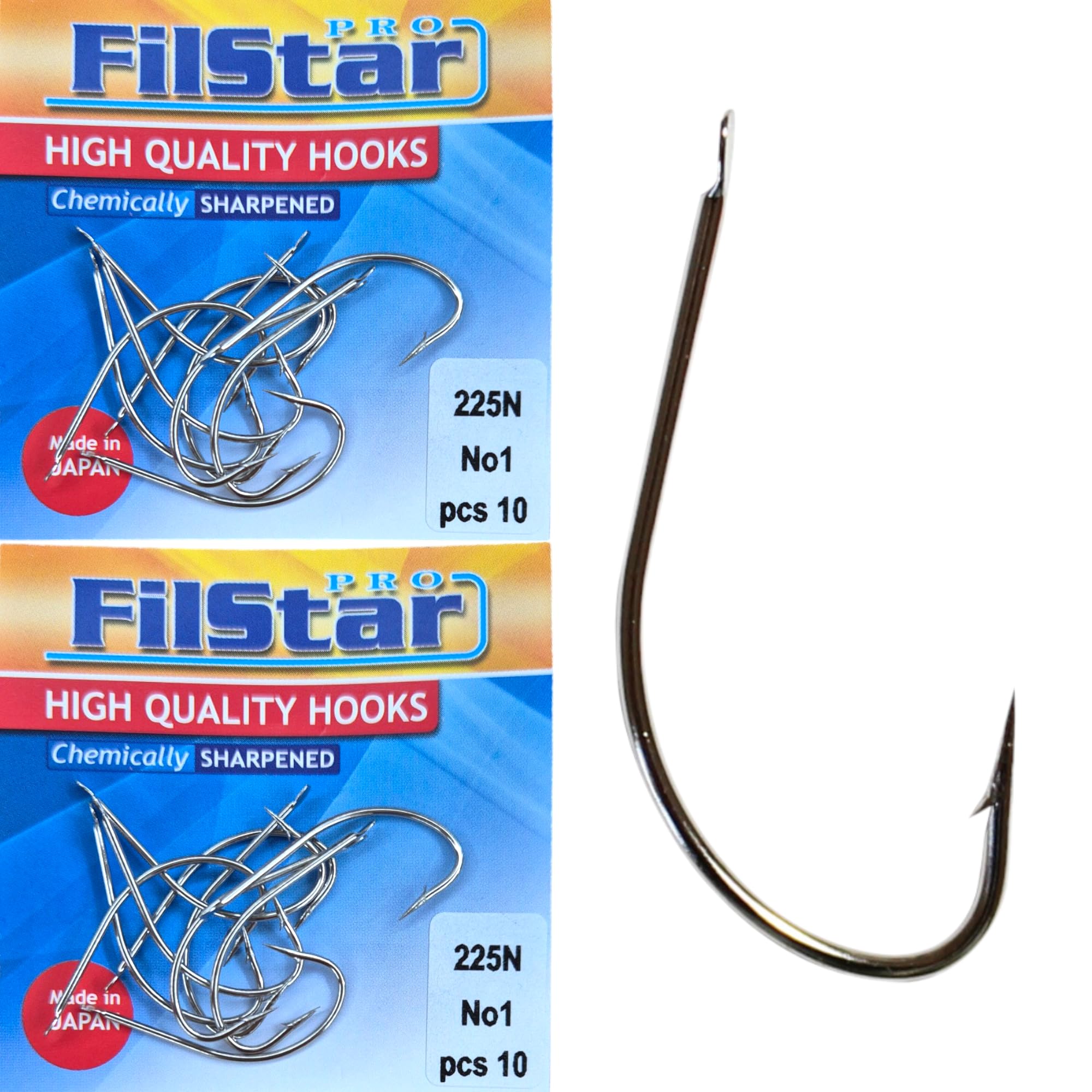 PRO FILSTAR 20 Pieces Fishing Hook Set N1 - Carp Fishing Hooks - Carp Fishing Accessories - Barbed Carp Hooks - Carp Fishing Reversed Hooks - Carp Rigs - Fishing Accessories - Method Feeder -