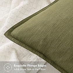 MIULEE Decorative Linen Pillow Covers 24x24 Inch