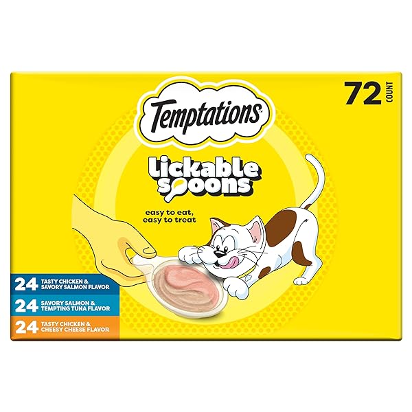 TEMPTATIONS LICKABLE SPOONS, SOFT LICKABLE CAT TREATS, ADULT...