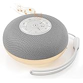 YEVIK Portable Sound Machine for Baby, Soothing Sleep Assistant with 39 Sounds & Night Light for Nursery, Travel, Kids & Adults (USB-C Rechargeable, Auto-Off Timer)