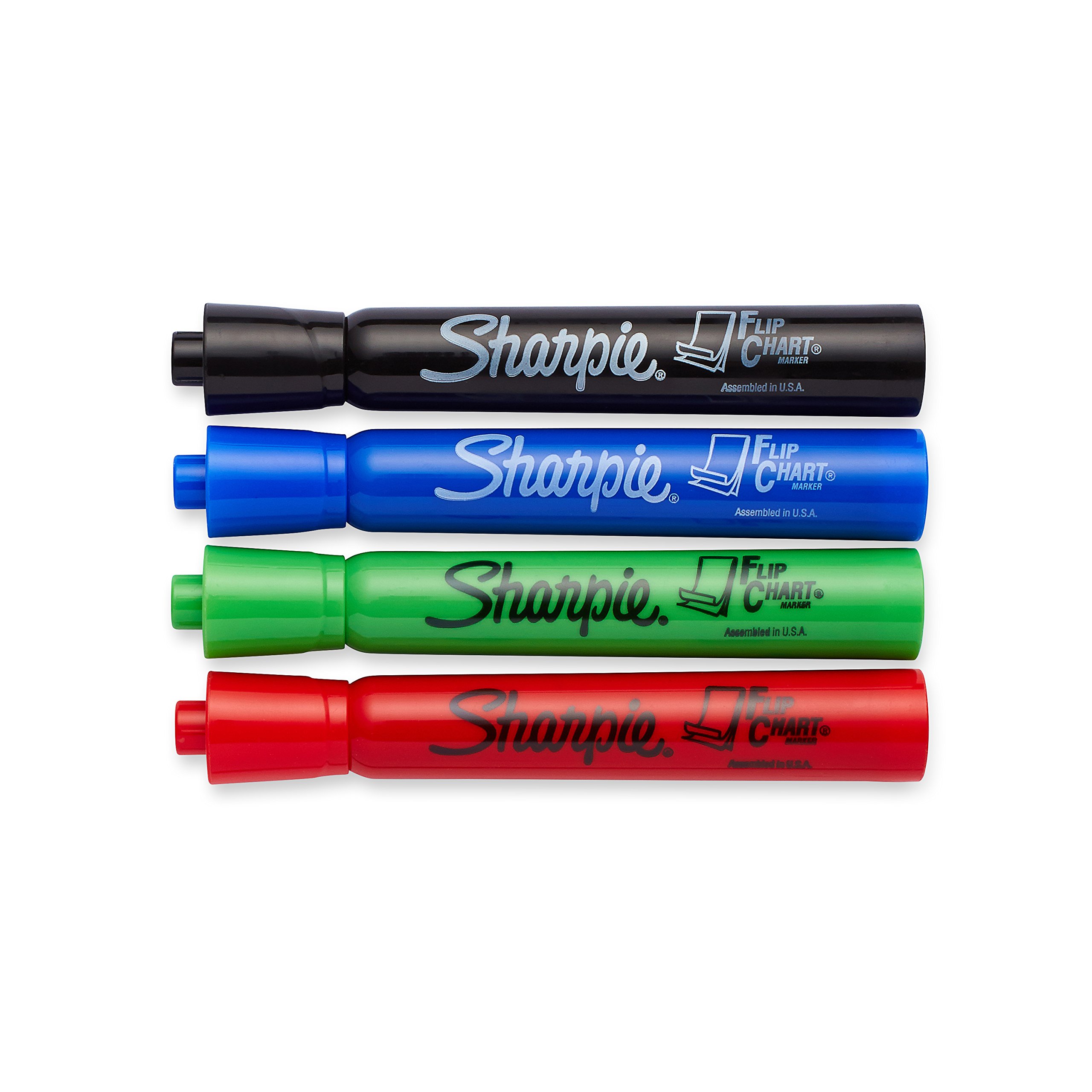 Sharpie Flip Chart Markers, Bullet Tip, Assorted Colors, 4 Pack