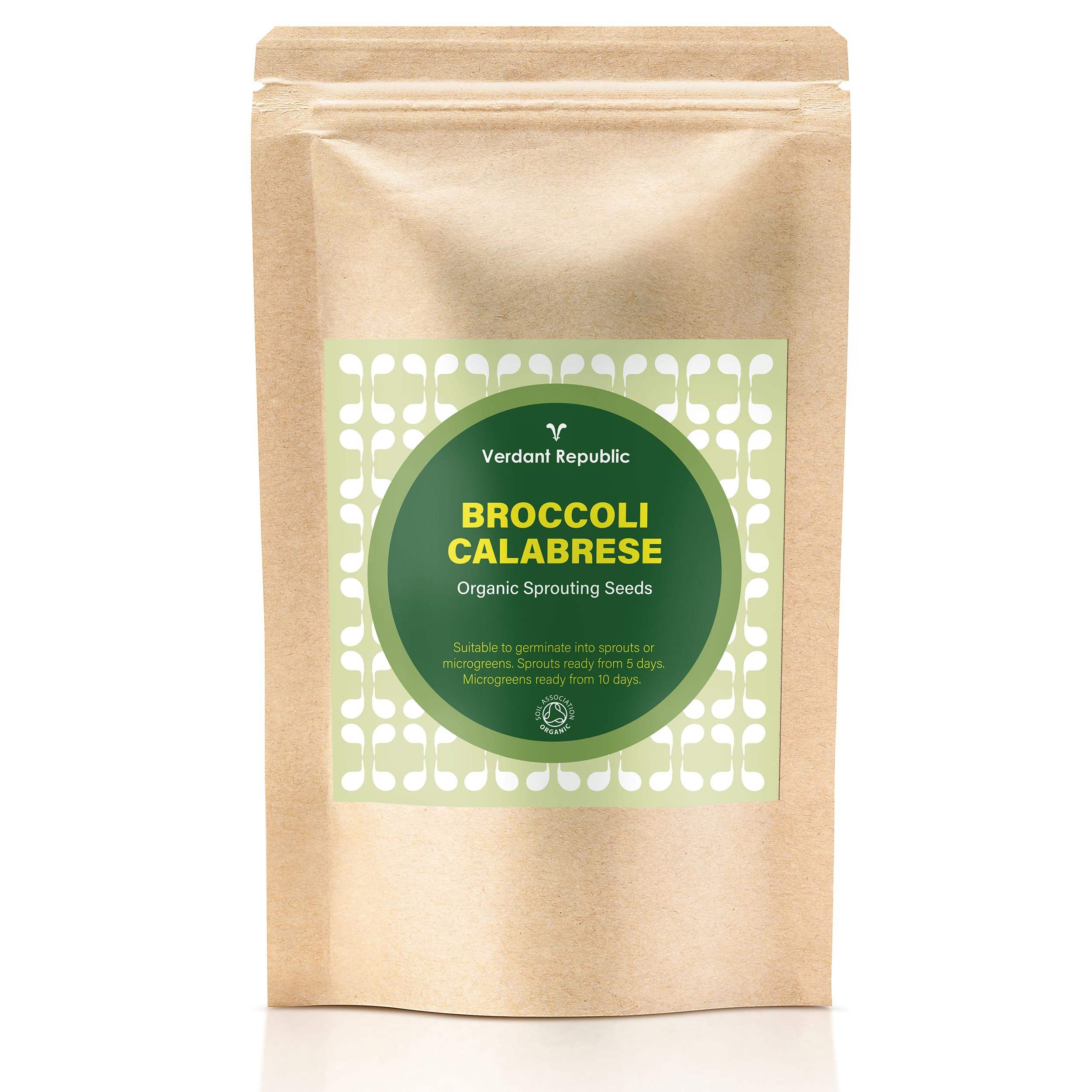 Verdant Republic Organic Broccoli Calabrese Sprouting Seeds 500g | Non-GMO, Rich in Nutrients | Easy to Sprout in 5 Days| High Germination into Microgreens in 10 Days