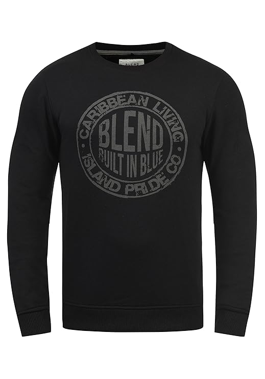 Blend Ilas Herren Sweatshirt Pullover Pulli Mit Print Und Rundhalsausschnitt