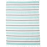 Sand Cloud Extra Large Turkish Beach Towel - Sand Free - 100% Organic Turkish Cotton Yarn - Quick Dry Towel for Beach, Picnic Blanket or Throw - As Seen on Shark Tank - Tie Dye (Mint Baja)