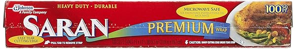SARAN PREMIUM PLASTIC WRAP, 100 SQ FT