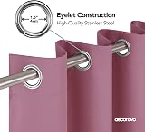 Deconovo Pink Curtain Eyelet Darkening Thermal Insulated 52x72 1 Panel view 3