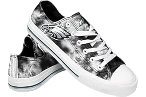 FOCO Women's NFL Team Logo Ladies Fashion Glitter Low Top Canvas Sneakers Shoes Dallas Cowboys Shoes-10/XXL