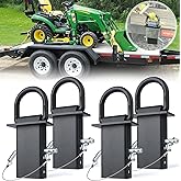 5/8" Heavy-Duty Stake Pocket D Rings with Anti-Loss Cord | Adjustable 18,000 lbs Trailer Stake Pocket Tie-Down Utility for Flatbed Trucks and Trailers | 4 Adjustable Holes | 4 Pack