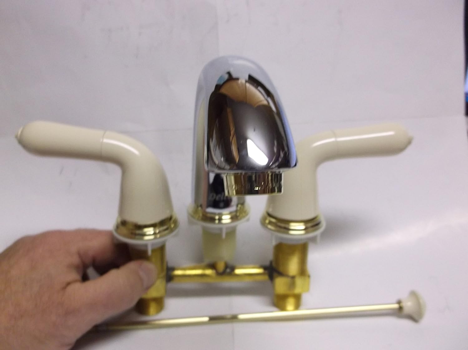 Delta 4530 Twohandle Miniwidespread Lavatory Faucet with Bone Handles