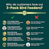 Green Haven 3-Pack Metal Bird Feeders Tube Dense Mesh Coarse Mesh view 7