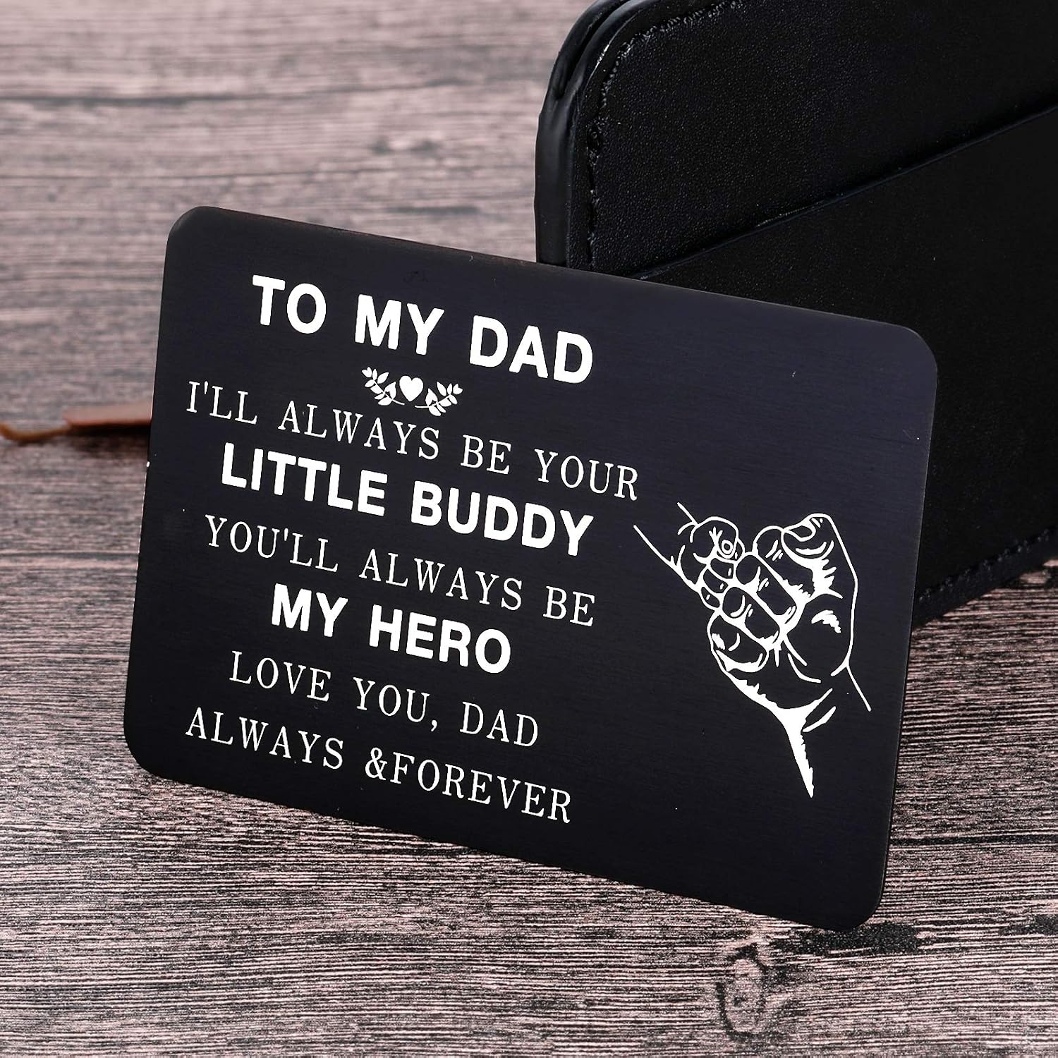 Son to My Dad Wallet Insert Card Valentine's Day Gifs From Son For Dad Fathers Day Gifs Christmas Birthday Son To Step Dad from Little Boy Kids I Love You Father Step Father Figure Wedding Men Him - Image 3