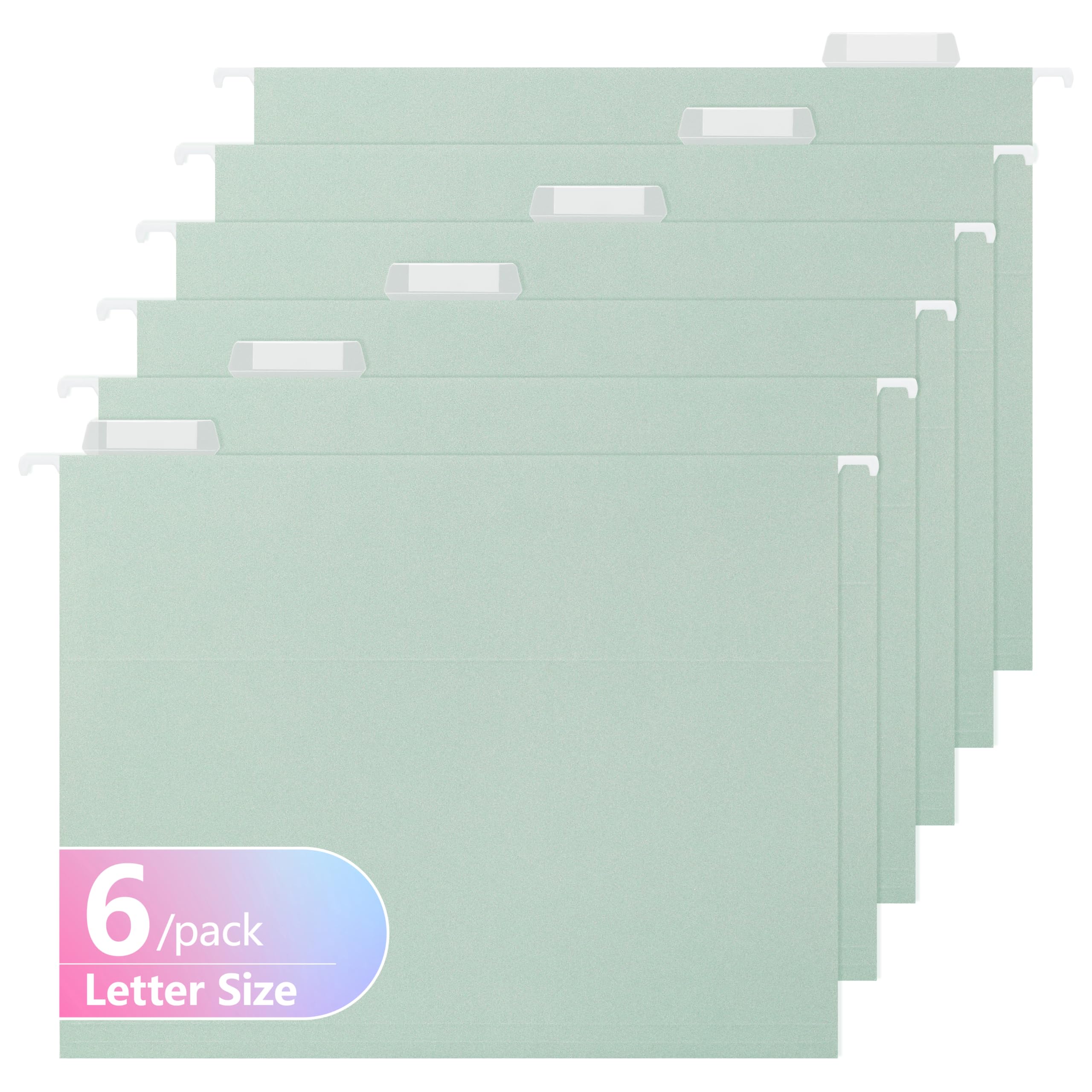 Photo 1 of Letter Size Hanging File Folders,6 Reinforced Hanging Files in Assorted Colors,Designed for Home and Office Color Coded File Organization,6 per Box (5655U)