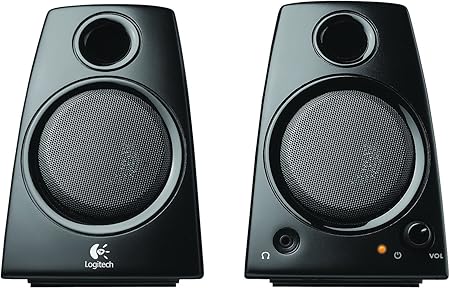 Logitech 3 5mm Jack Compact Laptop Speakers Black Z130 Electronics Amazon Com