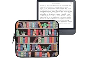 kwmobile Neoprene e-Reader Pouch Size 6,8-7" eReader - Universal eBook Sleeve Case with Zipper, Wrist Strap - Blue/Green/Dark Pink