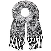 Calvin Klein womens Tweed Weave Logo Scarf With Fringe