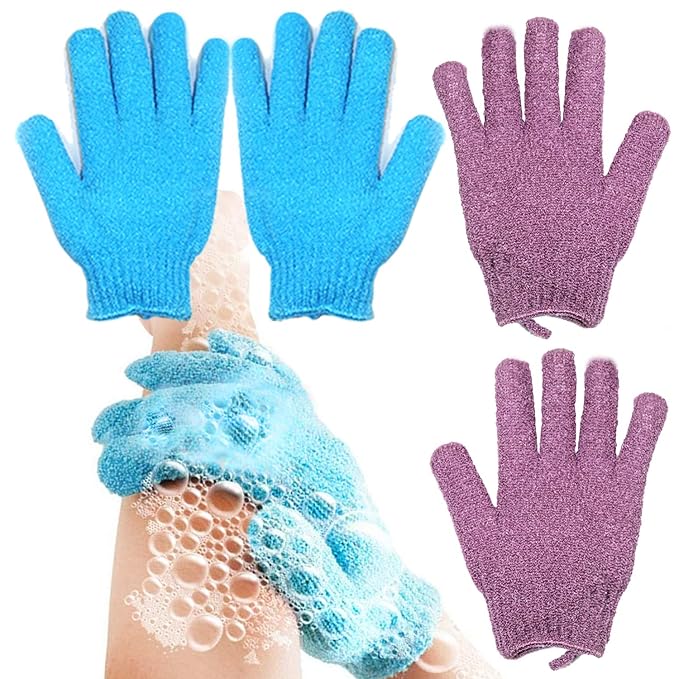 Exfoliating Bath Gloves Body Scrub Loofah Sponge,Luxury Spa