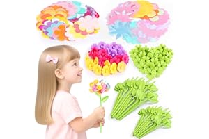 INNOCHEER Kids Crafts, Arts and Crafts for Kids 4-6, Craft Kits, Frozen Toys, Fabric Flower Bouquets Toys, 6 Year Old Girl Birthday Gift, 8 Year Old Girl Birthday Gift, Christmas Gifts Halloween Crafts