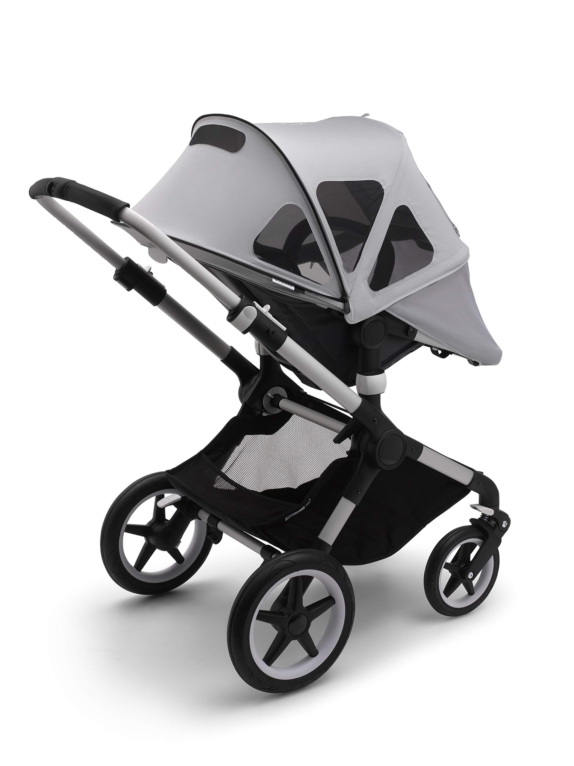 Bugaboo Breezy Sun Canopy, Extendable for Extra Coverage and Optimal Sun Protection, Water Repellent, Compatible with Kangaroo/Fox / Cameleon3 / Lynx Strollers - Misty Grey