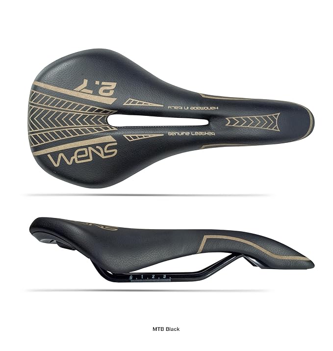Fahrradsattel WENS 2.7 leder (Race, Mountainbike), schwarz
