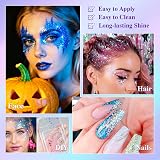 Sularpek 3 Pcs Face Glitter Gel 50g Mermaid Sequins Festival Makeup Kit view 6