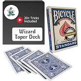 Ted's Sterling Magic Blue Bicycle Rider Back Wizard Taper Gaffed Deck | Professional trick card set featuring Video Learning Link. Perfect for beginners through professional-level magicians.