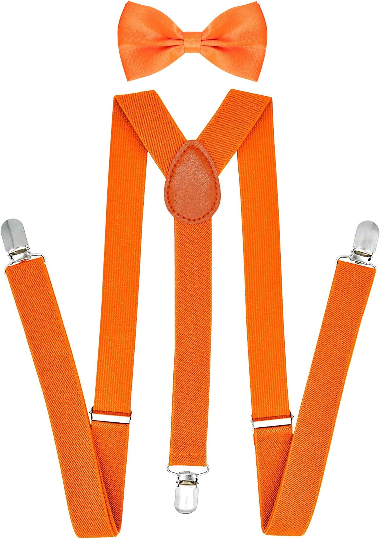 Suspenders Bowtie Set X-back Suspender For Men with Bow Tie Elastic 1" Wide Band