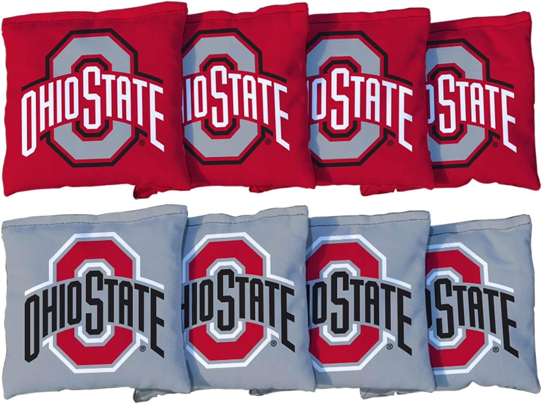Victory Tailgate NCAA Collegiate Regulation Cornhole Game Bag Set (8 Bags Included, Corn-Filled) - Ohio State OSU Buckeyes