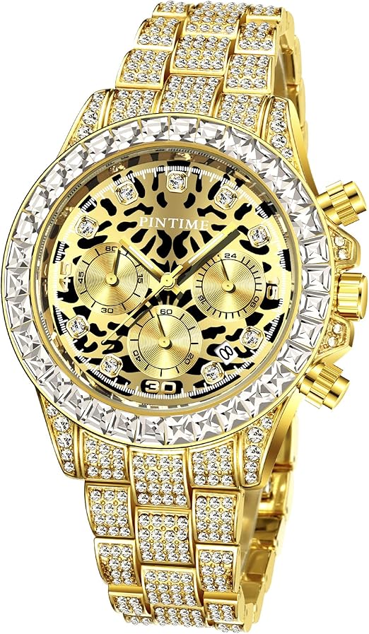 iced out crystal watches