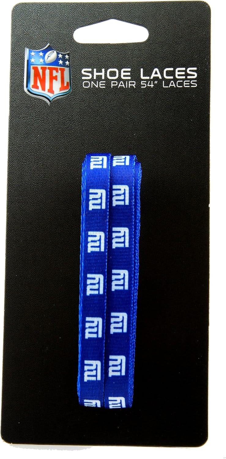 NFL New York Giants 54-Inch LaceUps Shoe Laces : Sports Fan Shoelaces : Clothing
