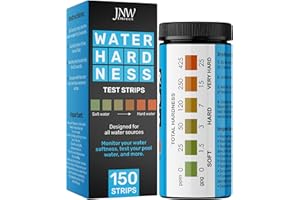 JNW Direct - Quick & Accurate Hardness Test Strips - Ultimate Water Hardness Test Kit - 150 Strips with eBook